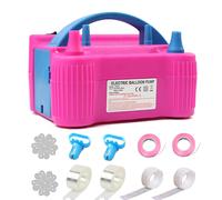 Electric Balloon Pump 600W, Portable Dual-Nozzle Inflator with Auto/Manual Modes, Safe UK Plug, Ideal for Party Arch & Wedding Decor