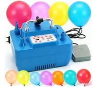 Electric Balloon Pump - 800W Portable Dual Nozzle Inflator with Timer and Memory Function for DIY Balloon Bouquets and Decorations