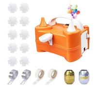Electric Balloon Pump, Portable Dual Nozzle Balloon Blower Machine, Electric Air Pump High Power, Inflator Blower Pump for Party, Wedding, Birthday, Activities and Decoration (AC220-240V 600W)