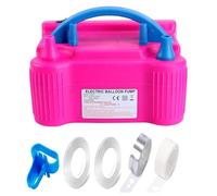Electric Balloon Pump Portable Dual Nozzle Electric Air Pump High Power Inflator Blower Pump for Party, Wedding, Birthday, Activities and Decoration (AC220-240V 600W) UK PLUG (PUMP WITH ARCH KIT)