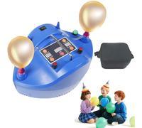 Electric Balloon Pump, Precision Air Pump, Balloon Inflator with Digital Timer Counter, Double-Hole Inflation Timing and Quantitative, Comes with Pedals, for Various Balloons,Blue(30x20x16cm)