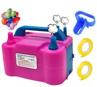 Electric Balloon Pump UK, Portable Dual Nozzle Balloon Inflator Pump with 2 Modes, 600W Balloon Pump Electric Mini Professional Electric Balloon Blower Machine for Party, Birthday, Wedding Decoration