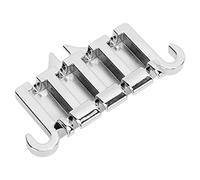 Electric Bass B 4-St Metal Tailpiece with Screws Glossy Replacement (Silver)