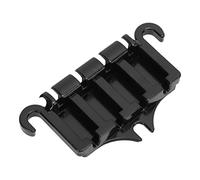 Electric Bass Bridge Metal 4 String Coat Guitar Replacement with Screws - Ideal for 4 Strings Electrical Bass - Standard Sizes Made of Metal Shiny External Outer (Black)