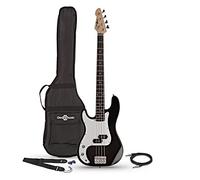 Electric Bass Guitar Left Handed 4 String LA by Gear4music | Lightweight paulownia body, split coil humbucking pickup, crisp punchy tone with good sustain