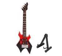 Electric Bass Guitar, Miniature Musical Instruments Mini Guitar with Box Miniature Wooden for Ornament (#1)