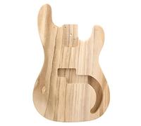 Electric Bass Guitar Unfinished Body,Maple Wood Guitar Body Replacement with Pre Drilled Holes for DIY