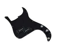 Electric Bass Pickguard & Control Plate Set, Includes Pickup Set, Replacement Guard for Bass Guitar Upgrades(Nero)