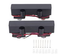 Electric Bass Pickup Sealed 4 - String Set, Noiseless Bass Pickup with Spring Accessory, Replacement for Precision Bass, Compact Lightweight Design for Easy Installation (94mm+94mm)
