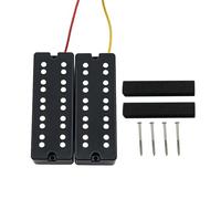 Electric Bass Pickup Set with Double Magnet Row for Rich Tone | Double Coil Electric Bass Pickup for Neck and Bridge Guitar Parts, Open Electric Bass Guitar Pickup