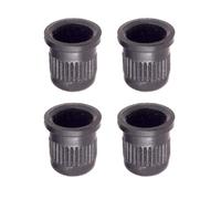 Electric Bass String Mounting Ferrules 4 Pack, Zinc Alloy String Ferrules for Electric Bass Replacement, Compatible with Most Guitar Bodies, Silver/Black/Gold