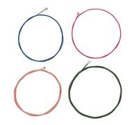 Electric Bass String Set 4Pcs Premium Metal Colored Strings Clear Bright Sound for Electric Bass Guitar Players Vibrant Durable Resistant Smooth Playability