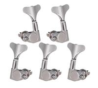Electric Bass String Tuning Peg Tuner Sealed Fish Tail Button for 4/5/6 String Bass(Black 3R3L)