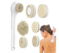 Electric Bath Brush - Extended Handle, Water Resistant, Blue | Massage Brush + Body Scrub, Back Cleaning, Automatic Massage, Ideal for Shower, Daily Use Men Women