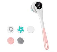 Electric Bath Brush Long Handle 5-in-1 Exfoliating(Pink)