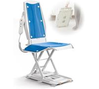 Electric Bath Lift, Waterproof Motor Bath Seat with Remote Control, Floor Chair for Seniors, No Assembly Required, Includes Suction Cups, UK Plug