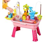 Electric Battery Powered Water Table Toy Slide - Submersion Proof Hermetic Battery Vault, Anti Clog Removable Intake Debris Filter Mesh, Food Grade Shatterproof High , Smooth