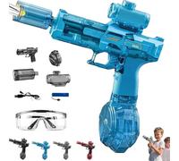 Electric Battle Water Gun, Blaze Rat Auto Water Blaster, Electric Automatic Squirt Gun, 2025 New Large Capacity Pistol Aqua Shooter Hydro Blaster with Flash, Summer Swimming Pool Party Toy (Blue)