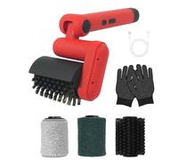 Electric BBQ Grill Brush, Cordless Rechargeable Roller Scrubber with Battery Lights for Grill Grate Cleanup Work Handheld Bbq Scrubber Post Cook Care