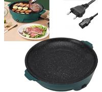 Electric BBQ Grill, Electric Grill Plate 26cm Large Diameter Double Temperature Control Automatic Power Off Prevent Sticking Rapid Heating for BBQ
