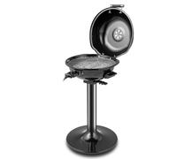 Electric BBQ Grill Portable Standing Grill w/Grilling Rack COSTWAY Black One Size