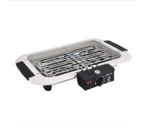 Electric BBQ Grill, Smokeless Non-Stick Indoor/Outdoor Barbecue, 2000W Double tube High Power Portable Removable Stand Grill for BBQ Party (Black A)