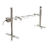Electric BBQ Grill, Stainless Steel Open Fire Spit, Tripod Rotisserie Grill, Barbecue Rotating Set with 53 Inch Spit Rod up to 88.18lbs for Outdoor Party Campfire