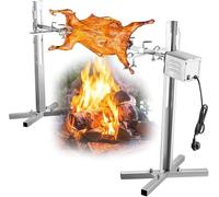 Electric BBQ Rotisserie Grill - Stainless Steel Roaster Machine, 15W, Adjustable Height, Supports Up to 70KG, Ideal for Outdoor Picnics and Campfires