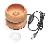 Electric Bead Spinner Wood Speed & Direction Adjustable Bead Maker Bracelet Clay Beading Spinner with Needles, Threader & Bowl for Jewelry Making