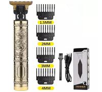 Electric Beard Trimmer for Men - Vintage T9 Cordless USB Rechargeable Battery Hair Clippers, Zero Gapped Precision Outliner, T-Blade Detailer, 4 Limit Combs, Professional Grooming Kit, Barber Gift Set