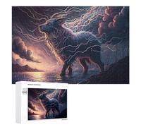 Electric Beast in Stormy Night Jigsaw Puzzle, 1000 PCS, Relaxing Activity for Adults, A Detailed Puzzle Experience for Adult Hobbyists