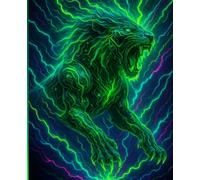 Electric Beast Lined Notebook: Wide Ruled | Dragon Cover | 110 Pages | 7.5 x 9.25 in: Part of the Electric Beast Series - Fierce Designs for Fearless Minds