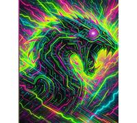 Electric Beast Lined Notebook: Wide Ruled | Dragon Cover | 110 Pages | 7.5 x 9.25 in: Part of the Electric Beast Series - Fierce Designs for Fearless Minds