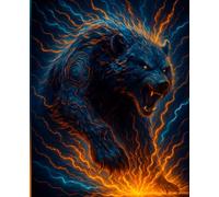 Electric Beast Lined Notebook: Wide Ruled | Wild Beast Cover | 110 Pages | 7.5 x 9.25 in: Part of the Electric Beast Series - Fierce Designs for ... Series - Fierce Designs for Fearless Minds