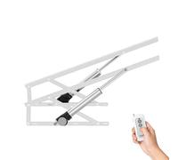 Electric Bed Lift Mechanism 600kg Load Capacity Remote Control Hydraulic Spring Lift Kit 2-Piece for Storage Cabinets Sofas White-1.1M Heavy Duty