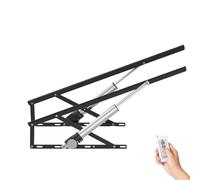 Electric Bed Lift Mechanism 600kg Load Capacity Remote Control Hydraulic Spring Lift Kit for Storage Cabinet & Sofa 2-Piece Set Black 1.1M