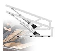 Electric Bed Lift Mechanism with Remote Control 600kg Load Capacity Space-Saving Support Hinges for DIY Projects Set of 2 Steel 1.5M White.