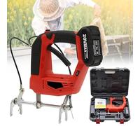 Electric Bee Remover, Cordless Honey Shaking Machine, Portable Beehive Frame Shaker with 2 Batteries, 4 Adjustable Speeds for Beekeeping and Honey Production