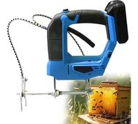 Electric Bee Remover Cordless Honey Shaking Tool, Adjustable 4-Speed Beehive Frame Shaker, 20V Lithium Battery Powered, CE Certified Beekeeping Equipment, An-ti-Slip Grip(Blue)