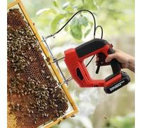 Electric Bee Shaker, Cordless Beehive Frame Shaking Machine with Anti Slip Handle, Rechargeable Handheld Bee Remover, 4 Gear Speed Adjustable, Beekeeping Tool for Shake Bee, 2 Batteries-110V
