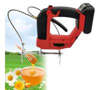 Electric Bee Shaker | Handheld Cordless Bee Remover | with Anti-Slip Handle | 4-Gear Speed Adjustment | Rechargeable Beekeeper Tool | Beekeeping Supplies for Shaking (Red, 2 Battery)