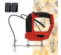 Electric Bee Shaker with 4 Adjustable Speeds,Portable Beehive Shaking Machine,2×2000mAh Lithium Batteries,20V Rechargeable Bee Remover,Handheld Cordless Bees Honey Extractor with Storage Case(Red)