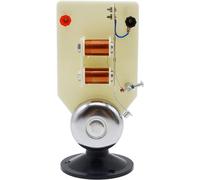 Electric Bell Model with Vacuum Jar & Accessories - Cover Plate, Exhaust & Suction for Sound Vibration Physics Experiments