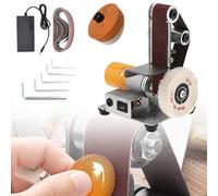 Electric Belt Grinder Machine,Bench Grinders,Desktop Belt Sander,with Speed Control Power Supply and Belts Burnishing for Turning Plastic Polishing Wood