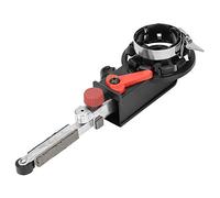 Electric Belt Sander, 12 Piece Set for 100mm Angle Grinder, Medium Grit 90, 230V AC, Includes Adapter, Arms, Belts, Converter, Cover, Hex Key, Dust Tube