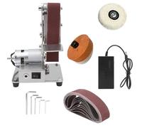 Electric Belt Sander Kit - Mini DIY Sanding Machine with Sanding Belt and Power Cable for DIY Enthusiasts
