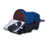 Electric Belt Sander Knife Sharpener, Mini Belt Sander with 6-Level Speed Adjustment,125mm Sanding Paper for Wood, Metal, Crafts