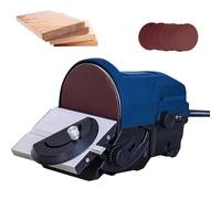 Electric Bench Disc Sander, Mini Electric Belt Sander, 125mm Sanding Paper Diameter, with Adjustable Speed, Ideal for Daily Woodworking Metal Polishing and DIY Craft Production