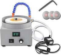 Electric Bench Sander for Knife Sharpening, Adjustable Speed 0-2000rpm, Includes 80 Mesh Grinding Wheel & 3 Diamond Discs, Ideal for Metal and Tool Sharpening