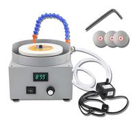 Electric Bench Sander Tool, Wet Knife Sharpener with 3 Diamond Grinding Discs (320/800/3000 Mesh), Speed 0-2000rpm for Metal, Jade, Glass Grinding